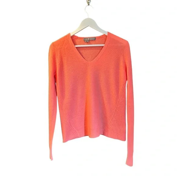 360 Cashmere Orange sweater | SZ small - Picture 2 of 7